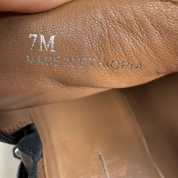 Linea Paolo Platform Wedges Women's 7 Black Leather Felicia Booties EUC - Picture 8 of 10